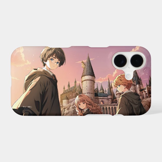HARRY POTTER™ Hermione & Ron HOGWARTS™ Anime Scene iPhone Case (Back Horizontal)