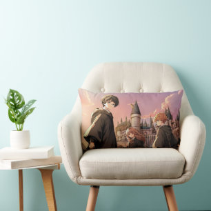 HARRY POTTER™ Hermione & Ron HOGWARTS™ Anime Scene Lumbar Pillow