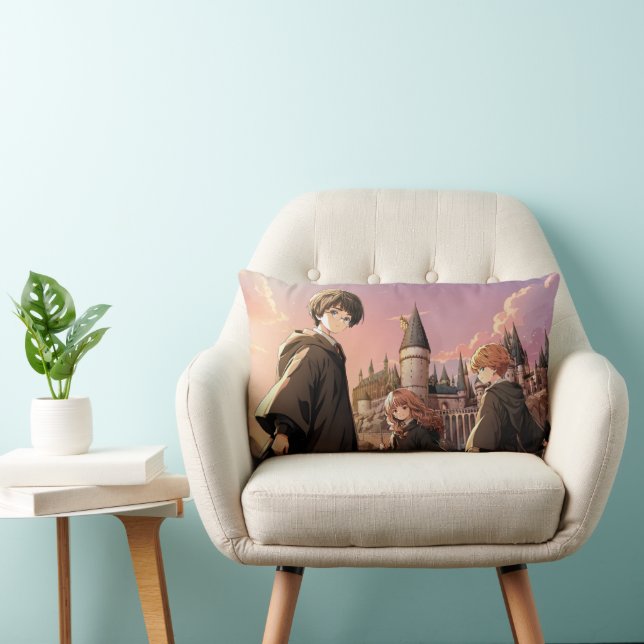 HARRY POTTER™ Hermione & Ron HOGWARTS™ Anime Scene Lumbar Pillow (Chair)