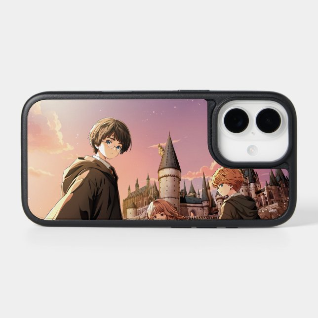HARRY POTTER™ Hermione & Ron HOGWARTS™ Anime Scene Otterbox iPhone Case (Back Horizontal)