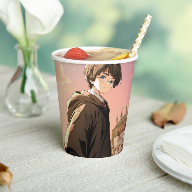 HARRY POTTER™ Hermione & Ron HOGWARTS™ Anime Scene Paper Cups (Insitu)