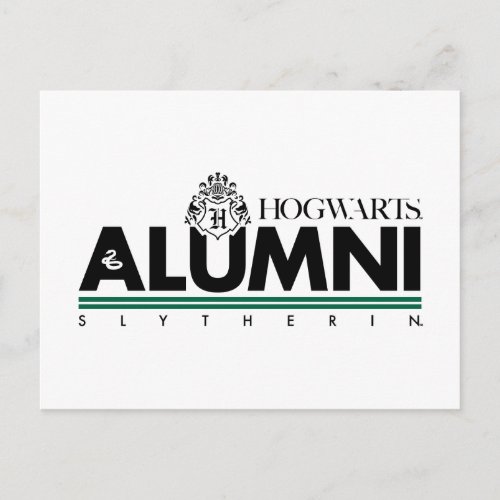 Harry Potter  HOGWARTS Alumni SLYTHERIN Postcard