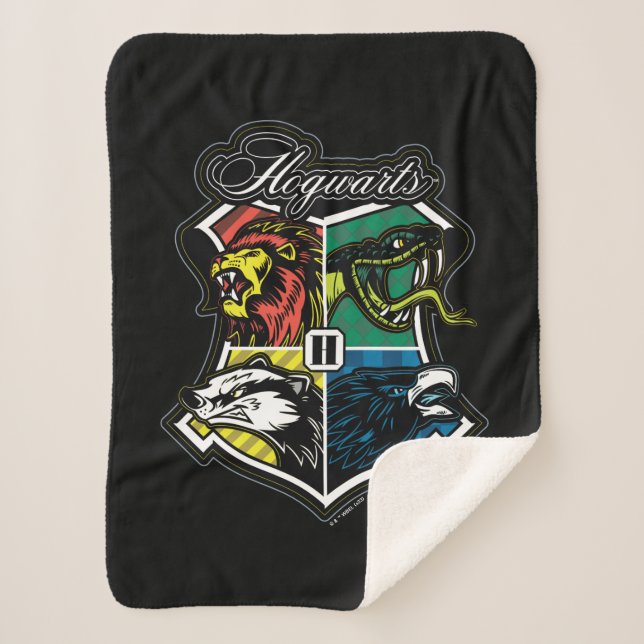HARRY POTTER™ | HOGWARTS™ Athletic Badge Sherpa Blanket (Front)