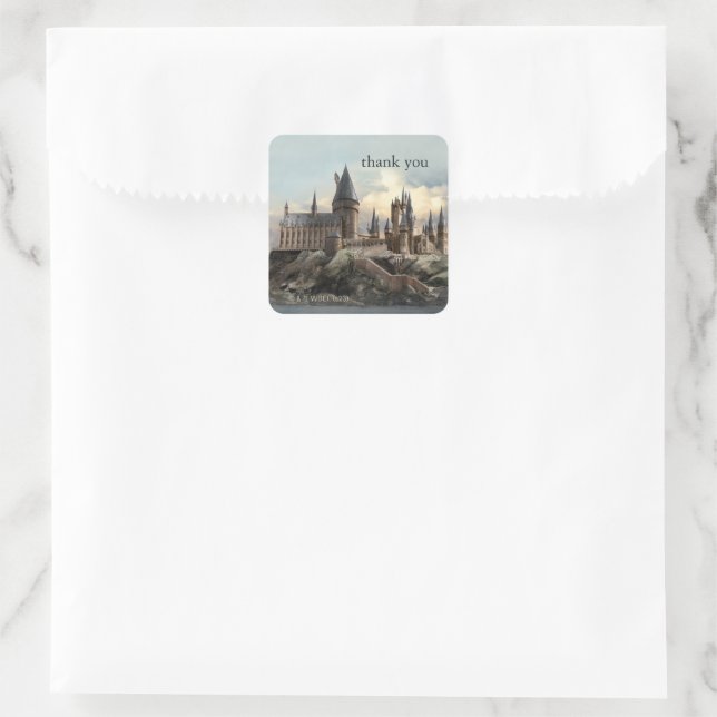 Harry Potter | Hogwarts Baby Shower Thank You Square Sticker (Bag)