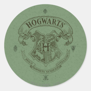 Harry Potter Hogwarts Banner Crest Classic Round Sticker