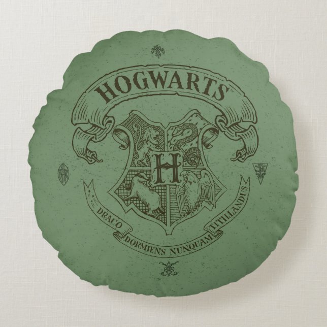 Harry Potter | Hogwarts Banner Crest Round Pillow (Front)