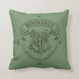 Harry Potter   Hogwarts Banner Crest Throw Pillow