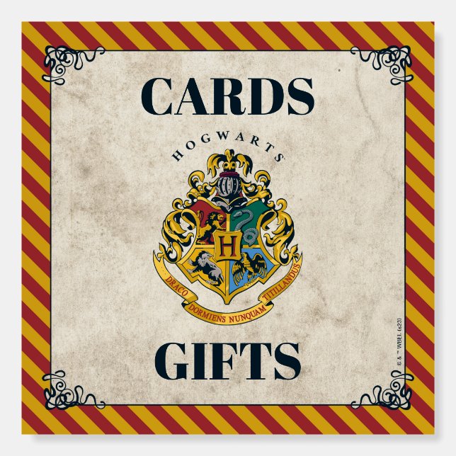Harry Potter Hogwarts Birthday Cards & Gifts Sign (Front)