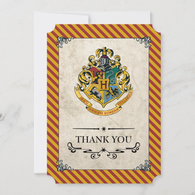 Harry Potter | Hogwarts Birthday Thank You Card (Front)