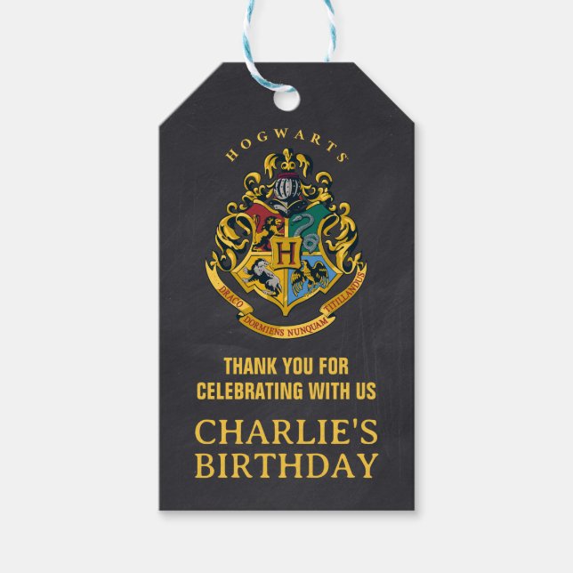 Harry Potter | Hogwarts Birthday Thank You Favor Gift Tags (Front)