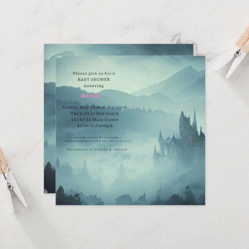 Harry Potter  Hogwarts Castle Baby Shower Invitation