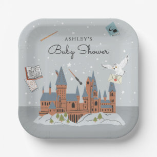 Harry Potter Hogwarts Castle Baby Shower Paper Plates