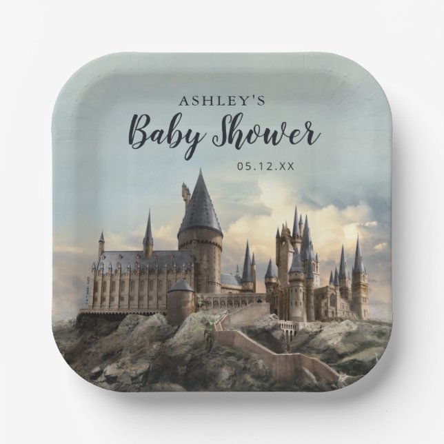 Harry Potter | Hogwarts Castle Baby Shower Paper Plates (Front)