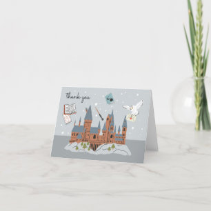 Harry Potter Hogwarts Castle Baby Shower Thank You Card