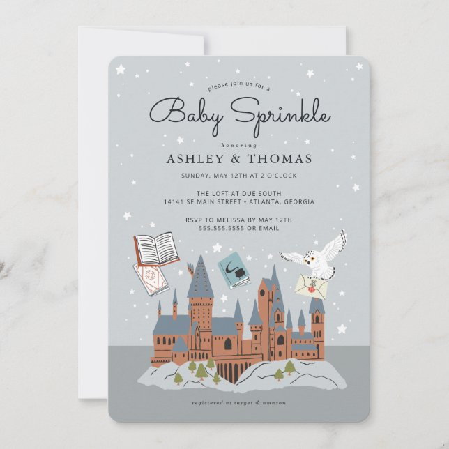 Harry Potter | Hogwarts Castle Baby Sprinkle Invitation (Front)