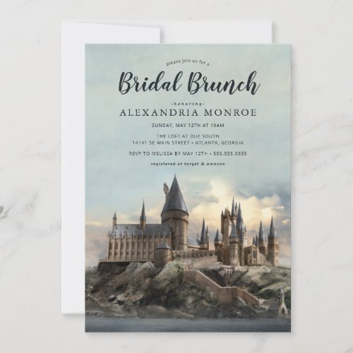Harry Potter  Hogwarts Castle Bridal Brunch Invitation