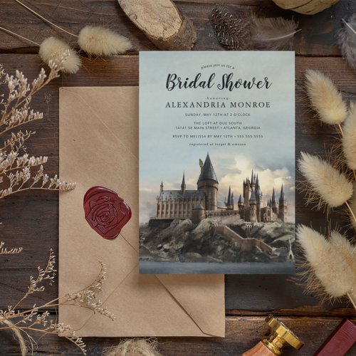 Harry Potter  Hogwarts Castle Bridal Shower Invitation