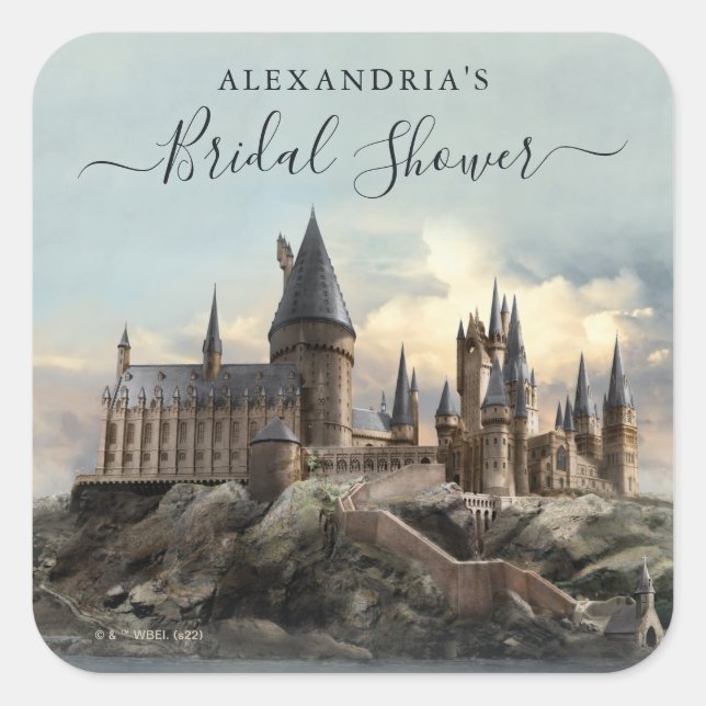 Harry Potter | Hogwarts Castle Bridal Shower Square Sticker (Front)
