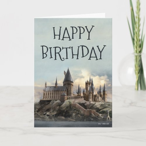 Harry Potter Hogwarts Castle Happy Birthday Card