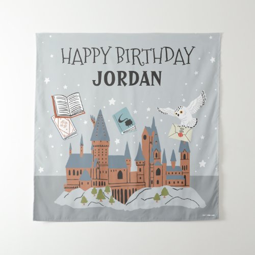 Harry Potter  Hogwarts Castle Happy Birthday  Tapestry