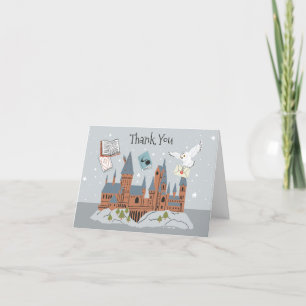 Harry Potter Hogwarts Castle Letterpress Thank You Card