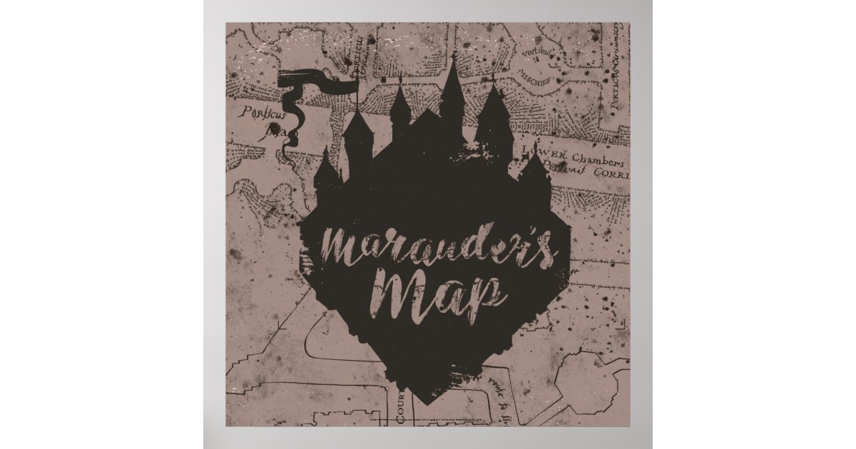 Harry Potter | HOGWARTS™ Castle Marauder's Map Poster ...