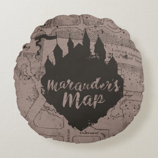 Harry Potter | HOGWARTS™ Castle Marauder's Map Round Pillow (Front)