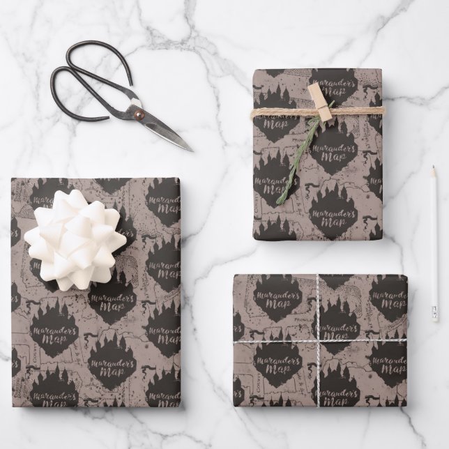 Harry Potter | HOGWARTS™ Castle Marauder's Map Wrapping Paper Sheets (Front)