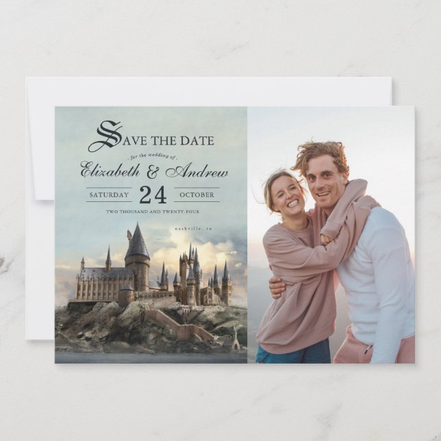 Harry Potter | Hogwarts Castle Save the Date Invitation (Front)