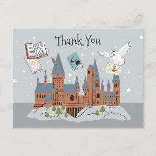 Harry Potter   Hogwarts Castle Thank You Postcard