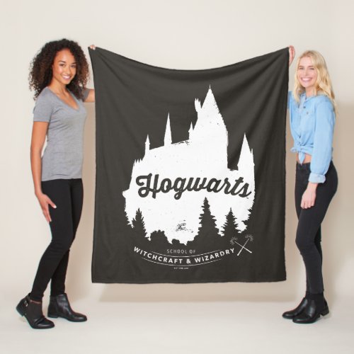 Harry Potter  HOGWARTSâ Castle Typography Fleece Blanket