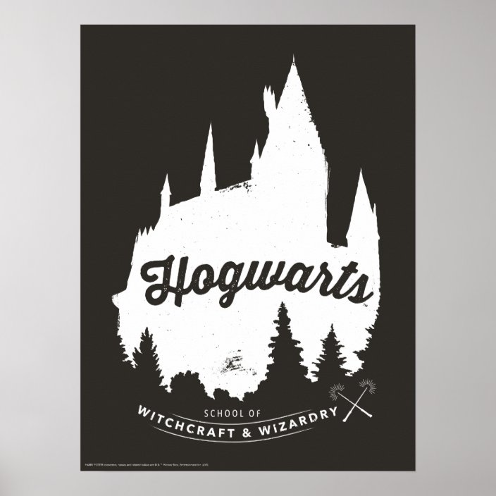 Harry Potter | HOGWARTS™ Castle Typography Poster | Zazzle