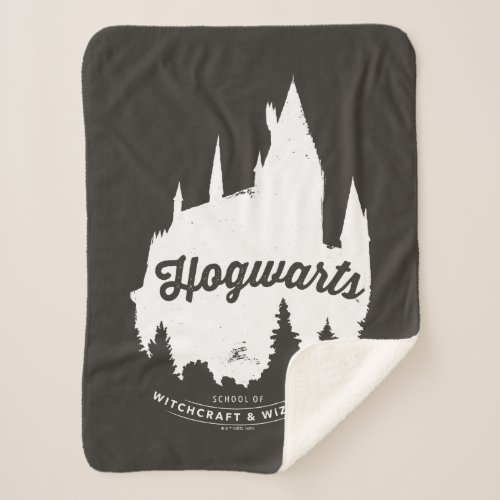 Harry Potter  HOGWARTSâ Castle Typography Sherpa Blanket
