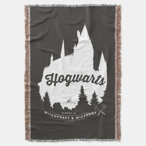 Harry Potter  HOGWARTSâ Castle Typography Throw Blanket