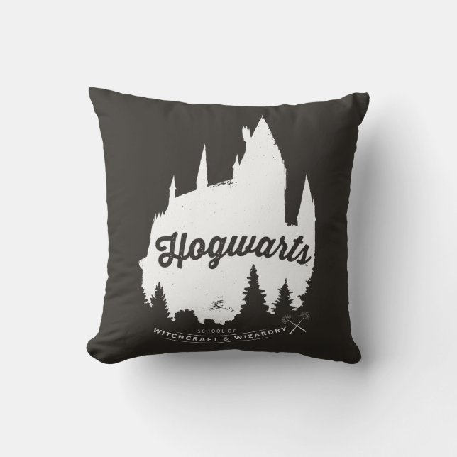 Harry Potter | HOGWARTS™ Castle Typography Throw Pillow (Front)