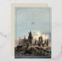 Harry Potter | Hogwarts Castle Wedding Foil Invitation