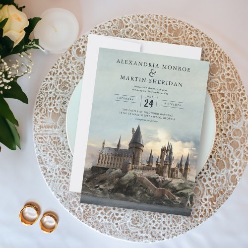 Harry Potter  Hogwarts Castle Wedding Invitation