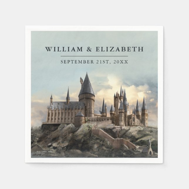 Harry Potter | Hogwarts Castle Wedding Napkins (Front)