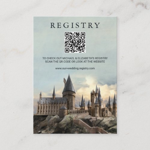 Harry Potter  Hogwarts Castle Wedding Registry Enclosure Card