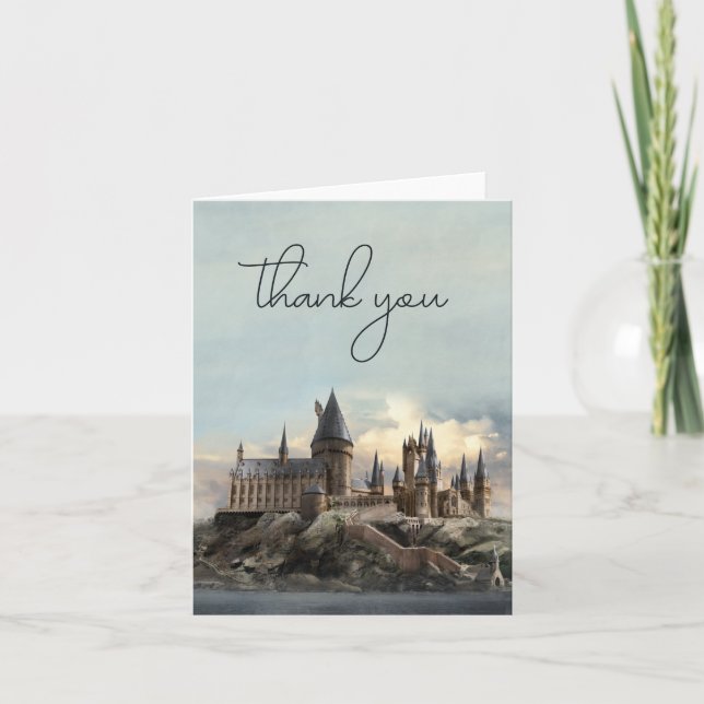 Harry Potter Hogwarts Castle Wedding Thank You Card (Front)