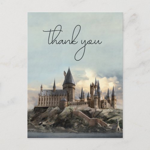 Harry Potter Hogwarts Castle Wedding Thank You Postcard