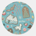 HARRY POTTER™ HOGWARTS™ Christmas Cookie Pattern Classic Round Sticker