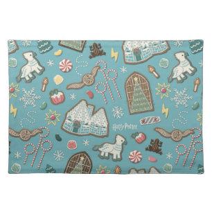 HARRY POTTER™ HOGWARTS™ Christmas Cookie Pattern Cloth Placemat