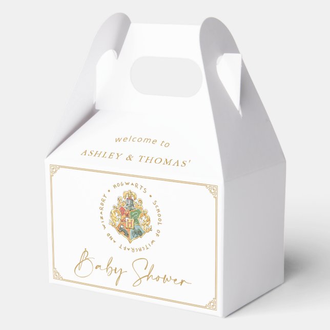 Harry Potter | Hogwarts Crest Baby Shower Favor Boxes (Front)