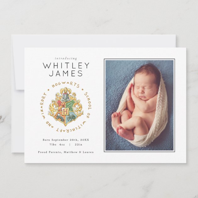 Harry potter hot sale birth announcement