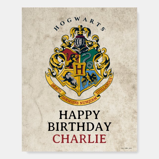 Harry Potter Hogwarts Crest Birthday  Foam Board (Front)