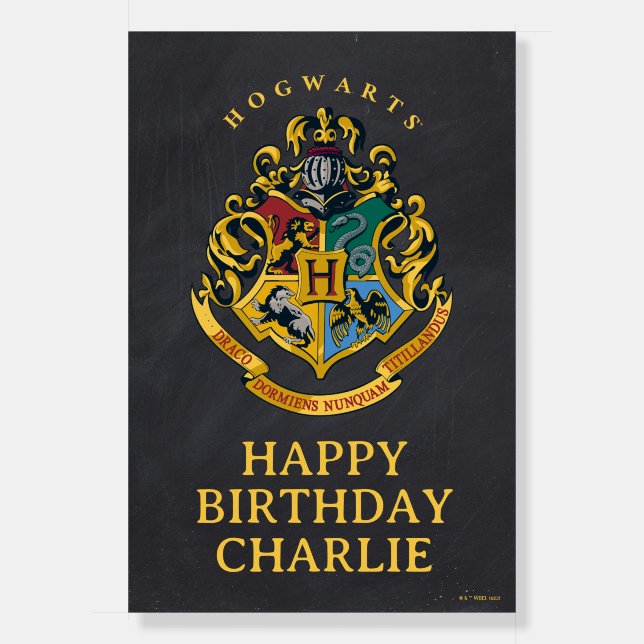 Harry Potter Hogwarts Crest Birthday  Foam Board (Front)