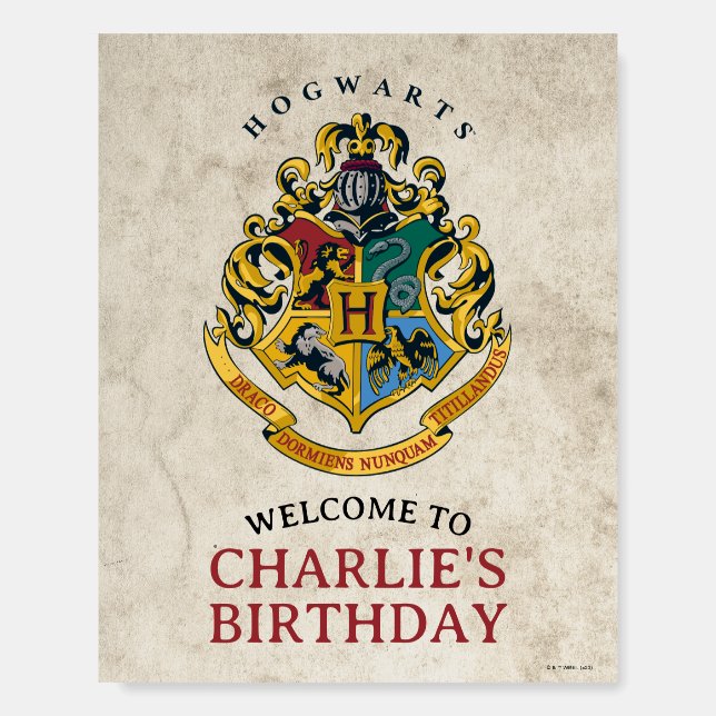 Harry Potter Hogwarts Crest Birthday  Foam Board (Front)