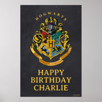 Harry Potter Birthday  Slytherin Chalkboard Wrapping Paper