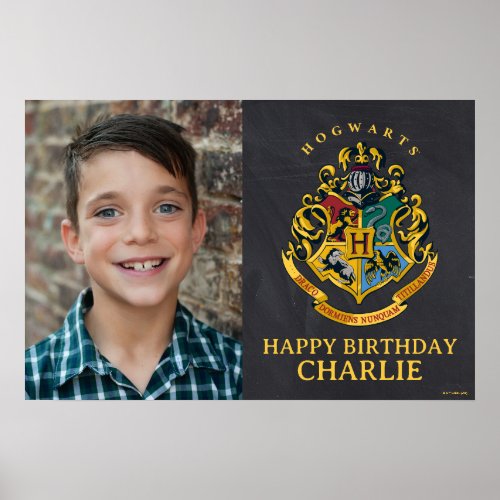 Harry Potter Hogwarts Crest Birthday Poster